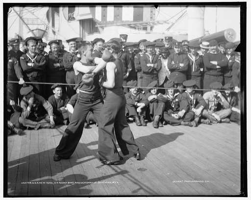 U.S.S. New York, a 4-round bout, anniversary of Santiago