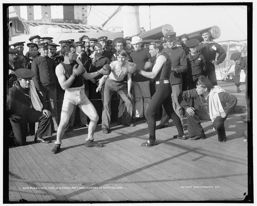 U.S.S. New York, a 10-round bout, anniversary of Santiago