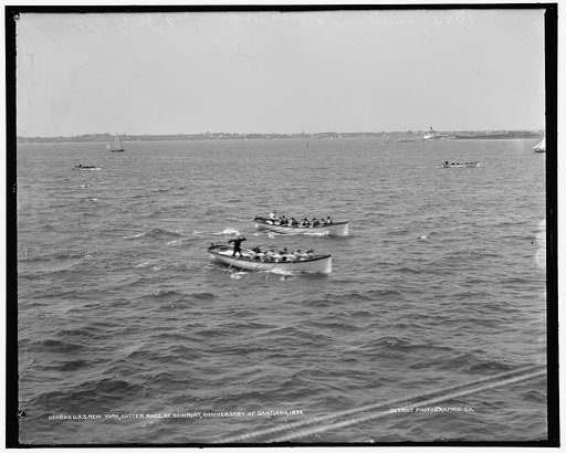 U.S.S. New York, cutter race at Newport, anniversary of Santiago