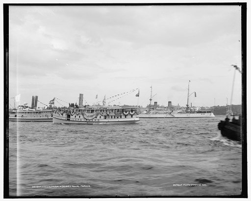 U.S.S. Olympia in Dewey Naval Parade