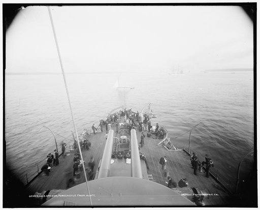 U.S.S. Oregon, forecastle from aloft