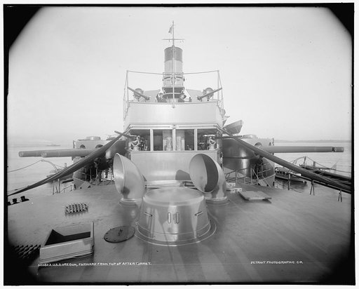 U.S.S. Oregon, forward from top of after turret