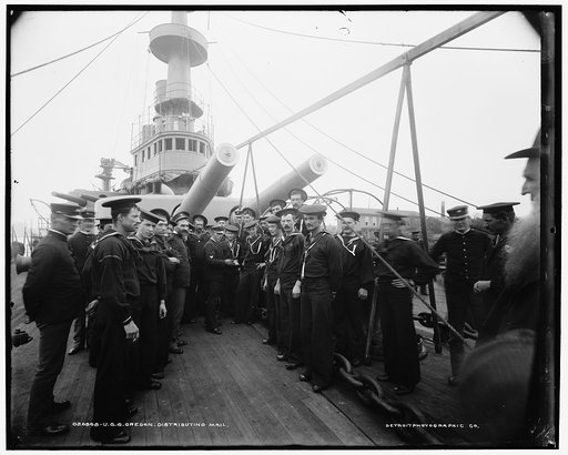 U.S.S. Oregon, distributing mail