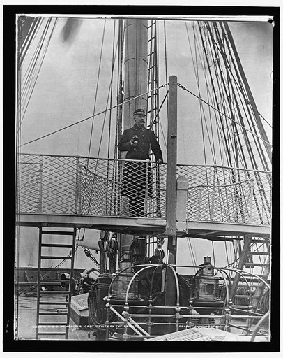 U.S.S. Pensacola, Capt. Dewey on the bridge