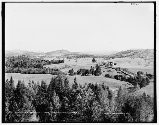 North from Bartlett Tower, Dartmouth Park, Hanover, N.H.