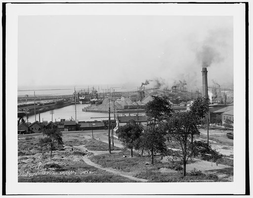 Ore dock and harbor, Cleveland, Ohio
