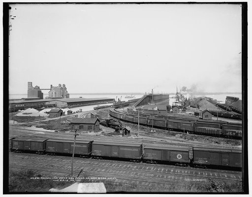 Anchor Line docks and Penna. R.R. [Pennsylvania Railroad] coal & ore docks, Erie, Pa.