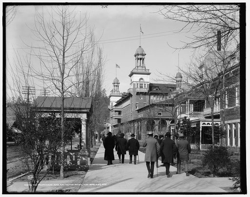 Promenade and Arlington Hotel, Hot Springs, Ark.