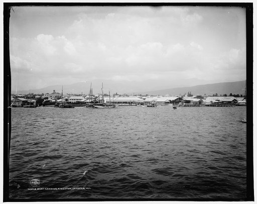 Boat landing, Kingston, Jamaica, W.I.