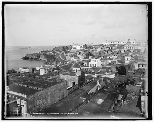 Casa Blanca, the barracks and harbor entrance, San Juan, Puerto Rico