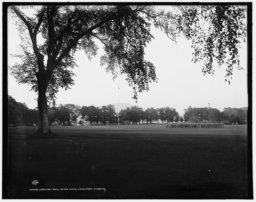 Infantry drill on the plain, U.S. Military Academy