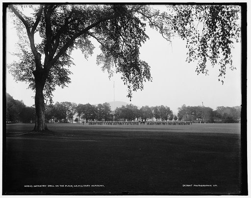 Infantry drill on the plain, U.S. Military Academy