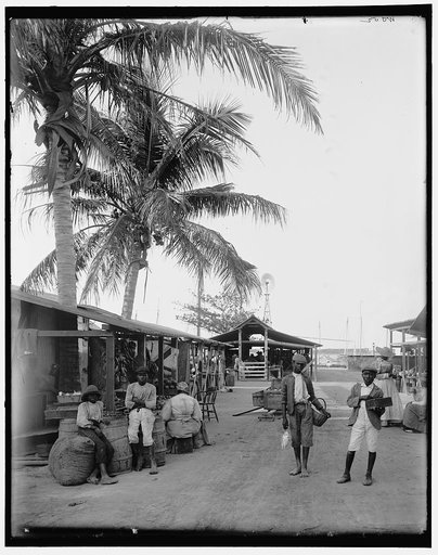 Market on the wharf, Nassau, Bahama Islands