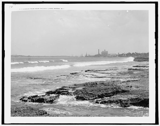 The harbor, from near golf links, Nassau, Bahamas