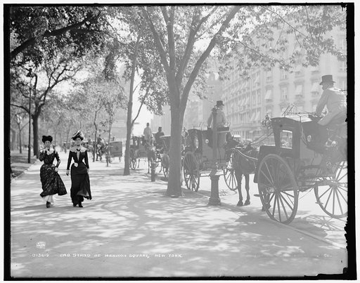 Cab stand at Madison Square, New York
