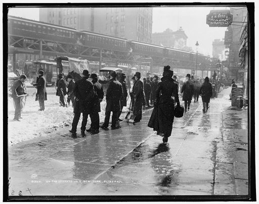On the streets in a New York blizzard