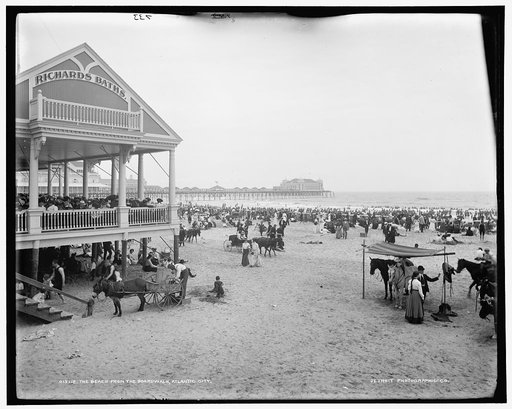 The Beach from the boardwalk, Atlantic City