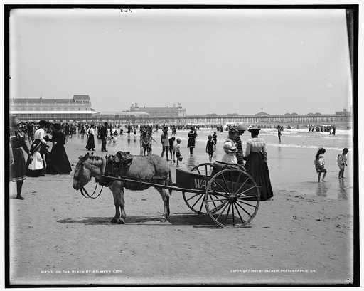 On the beach at Atlantic City