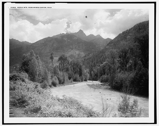 Needle Mts. from Animas Canyon, Colo.