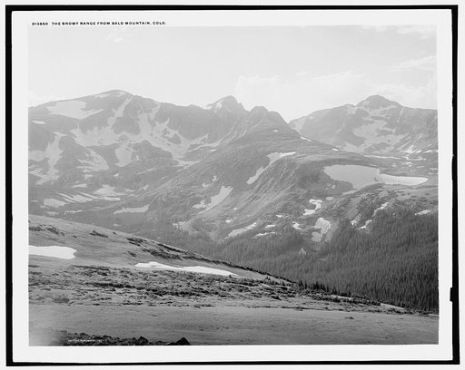 Snowy range from Bald Mountain, Colo.
