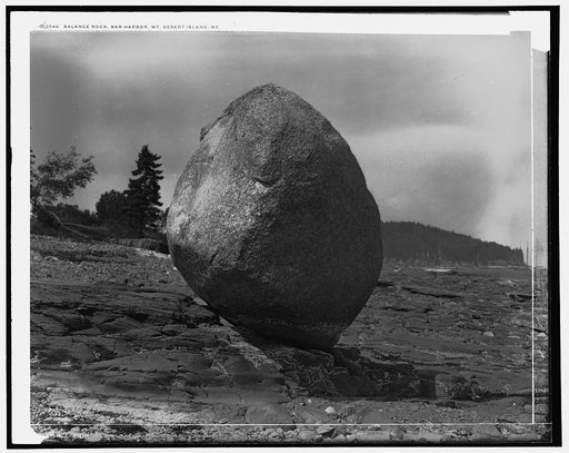 Balance Rock, Bar Harbor, Mt. [i.e. Mount] Desert Island, Me.