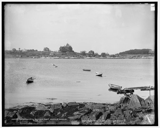 Passaconaway Inn from Cape Neddick Harbor, York, Me.