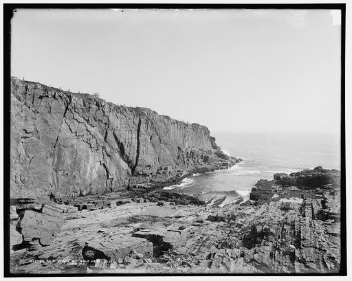 Sea wall at Bald Head Cliff, York, Me.