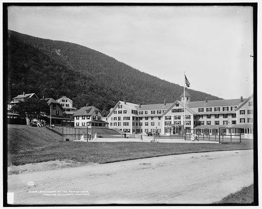 Lawn tennis at the Profile House, Franconia Notch, White Mountains