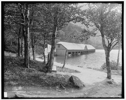 Boathouse on Profile Lake, Franconia Notch, White Mountains