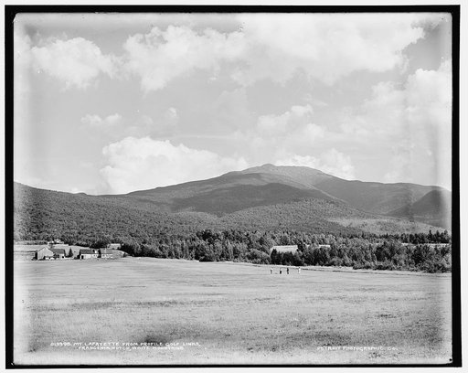 Mt. [Mount] Lafayette from Profile Golf [Club] links, Franconia Notch, White Mountains