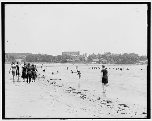 The Bathing beach, Magnolia, Mass.