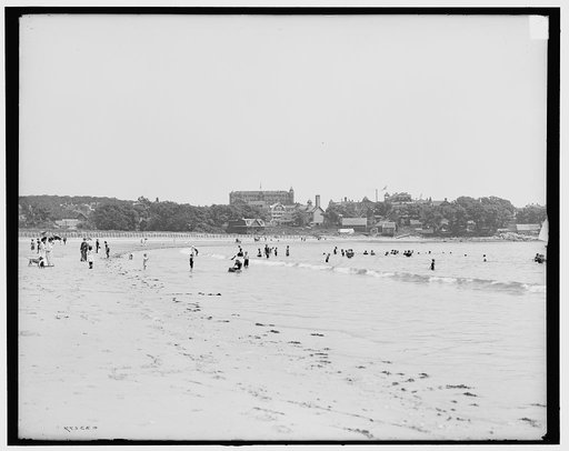 The Bathing beach, Magnolia, Mass.