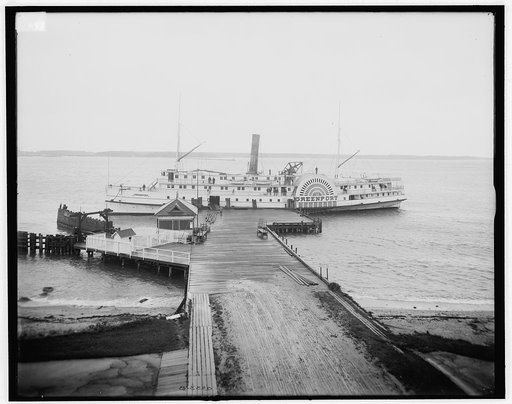 Manhanset, Str. Greenport at the landing, Shelter Island, N.Y.