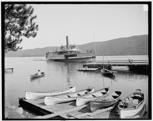 Boat house at Roger's Slide, Lake George, N.Y.