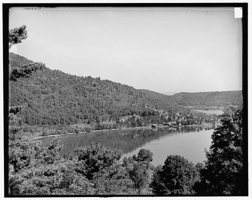 Hearts Bay from upper cottage, Rogers' Rock, Lake George, N.Y.