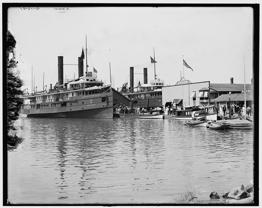 Landing of the Toledo and Cleveland boat, (Cleveland, Put-in-Bay & Toledo Line), Put-in-Bay, Ohio