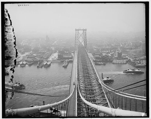 N.Y. from Brooklyn tower, Williamsburg Bridge, New York, N.Y.