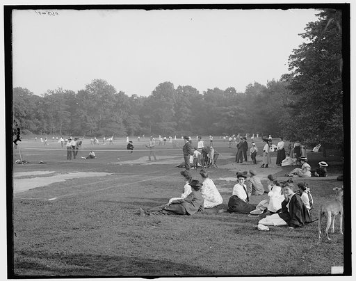 Central Park, the tennis courts, New York, N.Y.