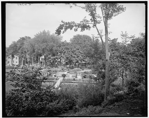 Flower beds in Canfield (Congress Spring) Park, Saratoga, N.Y.