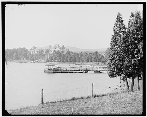 Fort William Henry Hotel from Caldwell shore, Lake George, N.Y.