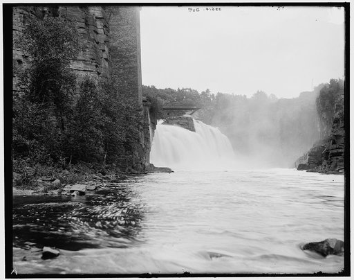 Rainbow Falls, distant view, Ausable Chasm, N.Y.