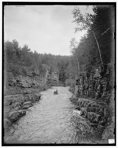 Running the rapids, Ausable Chasm, N.Y.