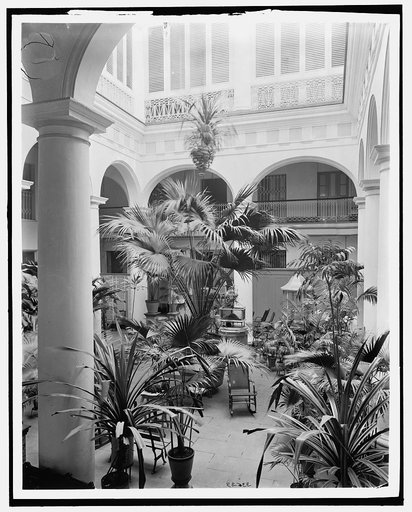 Courtyard, Hotel Florida, Havana, Cuba