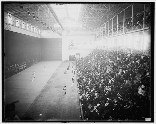 Interior of jai alai hall, Havana, Cuba