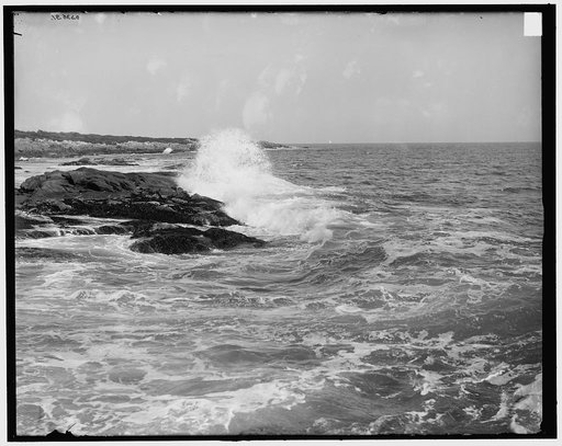 Surf at Eastern Point Light, Gloucester, Mass.