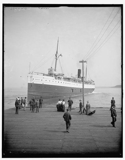 Steamer Manitou at dock, Mackinac Island, Mich.