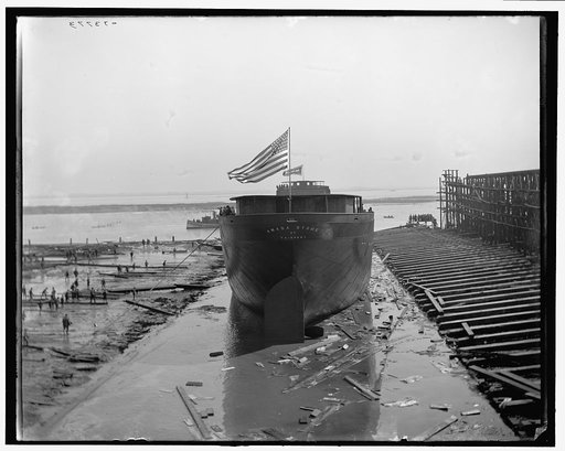 Str. Amasa Stone, stern view, after the launch