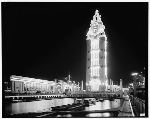 Dreamland Park at night, Coney Island, N.Y.