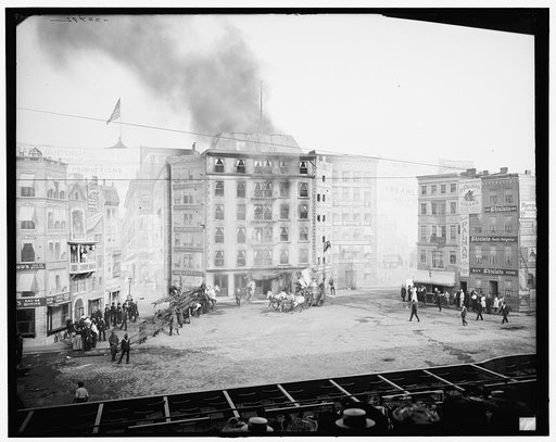 Fighting the flames, Coney Island, N.Y.