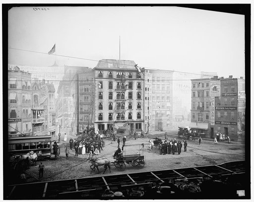 Fighting the flames, Coney Island, N.Y.